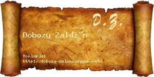 Dobozy Zalán névjegykártya