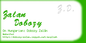 zalan dobozy business card