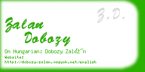 zalan dobozy business card